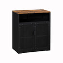 Segenn's Hugo dressoir - keukenkast - opbergkast - met traliedeuren - verstelbare plank - stalen frame - Industrieel - bruin-zwart