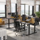 Segenn's Mackenzie Downtown2 sta bureau - Zit Sta Bureau - Elektrisch - Tafel - Hoogte en Lengte Verstelbaar - met motor - staal - zwart