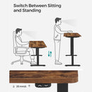 Segenn's Dallas sta bureau - Zit Sta Bureau - Elektrisch - Tafel - Hoogte en Lengte Verstelbaar - met motor - industrieel design