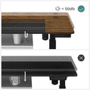 Segenn's Vespa sta bureau - elektrisch bureau - In hoogte verstelbaar bureau - traploos verstelbaar - gesplitst blad - 4 hoogtevakken - stoffen tas - bruin-zwart - 120 x 60 x (72-120) cm