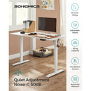 Segenn's Nile Zit-sta bureau elektrisch hoogte verstelbaar - Elektrisch bureau - tafelonderstel - bureaustandaard - zonder tafelbla met haken - traploos verstelbaar - geheugenfunctie - staal - wit