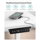 Segenn's Nile Zit-sta bureau elektrisch hoogte verstelbaar - Elektrisch bureau - tafelonderstel - bureaustandaard - zonder tafelbla met haken - traploos verstelbaar - geheugenfunctie - staal - wit