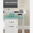 Segenn's Nile Zit-sta bureau elektrisch hoogte verstelbaar - Elektrisch bureau - tafelonderstel - bureaustandaard - zonder tafelbla met haken - traploos verstelbaar - geheugenfunctie - staal - wit