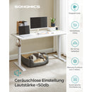 Segenn's Indus zit sta bureau elektrisch - Elektrisch bureau in hoogte verstelbaar bureau - Elektrisch bureau met wielen - 70 x 140 cm tafelblad - dubbele motor -  wit