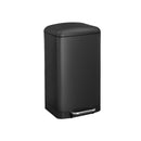 Segenn's Prullenbak - Afvalbak - 30 liter - Prullenbakken - Pedaalemmer van Staal - met binnenemmer en deksel - Soft Close - Zwart