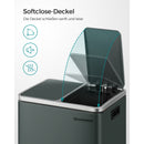 Segenn's Vuilnisbak - Prullenbak - afvalscheiding - afvalbak - 30 L - metalen - pedaalemmer met binnenbakken en handgrepen - afvalscheidingssysteem - 2 x 15 liter - softclose - luchtdicht - rookgrijs