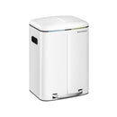 Segenn's Prullenbak 40L - Afvalbak met 2 Vakken - 2 x 20 L - Pedaalemmer van Metaal - Binnenemmer van Kunststof