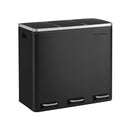 Segenn's Prullenbak - Vuilnisbak voor de Keuken - Afvalscheidingssysteem - 3 x 18 L - Pedaalemmer met 3 vakken