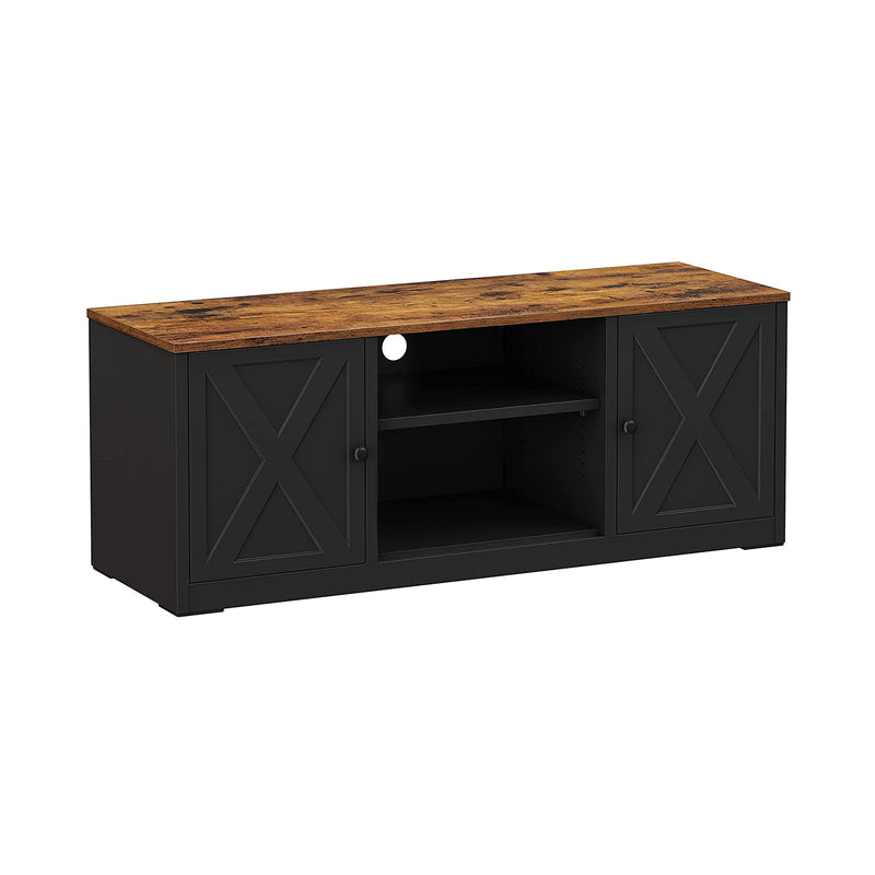 Segenn's Montreal tv meubel - tv kast - tv meubel industrieel - Lowboard - Opbergruimte - Verstelbare planken - Vintage Bruin-Zwart