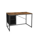 Segenn's Whales Bureau - Werktafel - Computerbureau - Bureaus - computertafel - bureau met gaasdeur en verstelbare plank - industrieel bureau- vintage bruin-zwart