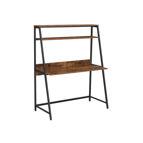 Segenn's Arizona Bureau - Met planken - computertafel - Tafel - Industrieel - Vintage Bruin zwart