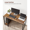 Segenn's Tokyo Bureau - hoekbureau - Bureau met 2 Legplanken - bureautafel - Metalen Frame - Bruin Zwart