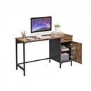 Segenn's Austin Bureau - Bureautafel - met Lade en Kast - Metaal - Bureau Industrieel - Donkerbruin