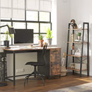 Segenn's Austin Bureau - Bureautafel - met Lade en Kast - Metaal - Bureau Industrieel - Donkerbruin