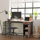 Segenn's Austin Bureau - Bureautafel - met Lade en Kast - Metaal - Bureau Industrieel - Donkerbruin