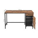 Segenn's Austin Bureau - Bureautafel - met Lade en Kast - Metaal - Bureau Industrieel - Donkerbruin