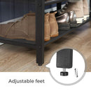 Segenn's Haines Schoenenbank - Schoenenrek - Industrieel design - Vintage - Donkerbruin - 80 x 30 x 48 cm (L x B x H)