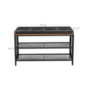 Segenn's Haines Schoenenbank - Schoenenrek - Industrieel design - Vintage - Donkerbruin - 80 x 30 x 48 cm (L x B x H)