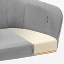 Segenn's Moana Bureaustoel - Comfortabele Bureaustoel - In Hoogte Verstelbare Computerstoel - Belastbaar tot 120 kg - Stalen Frame - Imitatie Linnen - Ademend - Thuiskantoor - Kantoor - Lichtgrijs