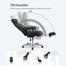 Segenn's Bigboss bureaustoel - ergonomische bureaustoel - gamestoel - met opklapbare hoofdsteun - uitschuifbare voetensteun - extra grote orthopedische directiestoel - kunstleer - Zwart 91,4 x 66,4 x 37,4 cm