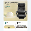 Segenn's Bigboss bureaustoel - ergonomische bureaustoel - gamestoel - met opklapbare hoofdsteun - uitschuifbare voetensteun - extra grote orthopedische directiestoel - kunstleer - Zwart 91,4 x 66,4 x 37,4 cm