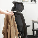 Segenn's Bureaustoel - Ergonomische Draaistoel met Kleerhanger - Netbekleding - Verstelbare Hoofdsteun - in Hoogte Verstelbare Rugleuning - Hellingshoek tot 110° - Zwart