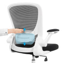 Segenn's Seattle Bureaustoel - Ergonomische bureaustoel - met opklapbare met netbekleding - 360 ° draaistoel - Verstelbare lendensteun - Ruimtebesparend - zwart-wit