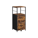 Segenn's Ladeblok - Ladeblok bureau - archiefkast - kantoorkast met 2 lades - printerstandaard - industrieel - bruin-zwart