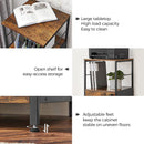 Segenn's Ladeblok - Ladeblok bureau - archiefkast - kantoorkast met 2 lades - printerstandaard - industrieel - bruin-zwart