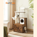 Segenn's Kupky krabpaal met kattenbak - Kattenbak - krabpaal - vintage bruin