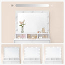 Segenn's Ashley kaptafel -- make up tafel - Backstage Vanity - met spiegel - met 9 LED-lampen - instelbare helderheid - wit