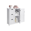 Segenn's Badkamerkast - kolomkast badkamer - Badkamermeubel met 3 Grote Laden - Verstelbare Plank voor Woonkamer - Slaapkamer