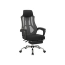 Segenn Mississippi bureaustoel - ergonomische bureaustoel - computerstoel - met netbekleding - hoofd- en voetensteun - rugleuning 135 ° kantelbaar - zwart-donkergrijs