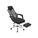 Segenn Mississippi bureaustoel - ergonomische bureaustoel - computerstoel - met netbekleding - hoofd- en voetensteun - rugleuning 135 ° kantelbaar - zwart-donkergrijs