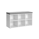 Segenn's Mode Schoenenbank - Schoenenrek - Schoenenkast - Met 6 vakken - 3 verstelbare planken - Wit