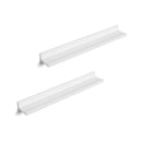 Segenn's Boekenrek - Wandplank - Wandplank set van 2 - Zwevende Planken met Hoogglans Afwerking - 60 x 10 cm - Eenvoudige Montage - Wit