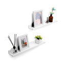 Segenn's Boekenrek - Wandplank - Wandplank set van 2 - Zwevende Planken met Hoogglans Afwerking - 60 x 10 cm - Eenvoudige Montage - Wit