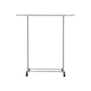 Segenn's Yangtse zware kledingrek - Kledingrek op wieltjes - van metaal - opklapbaar - belastbaar tot 90 kg - kapstok met wielen - lengte 92-132 cm, verchroomd, industrieel