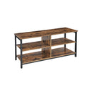 Segenn's tv meubel- tv kast - tv-tafel- tv-plank- lowboard met 4 plankniveaus- bruin