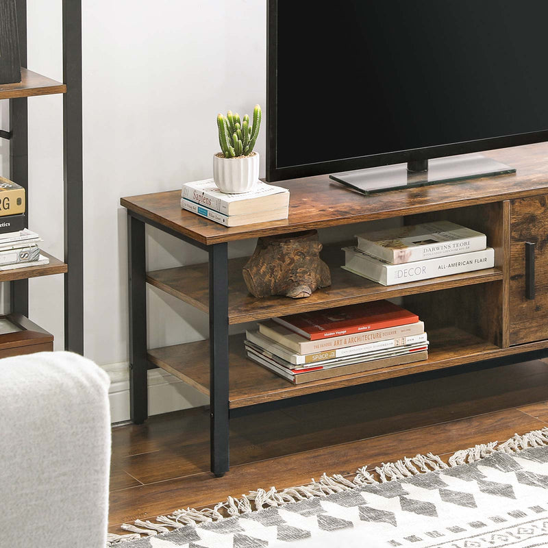 Segenn's Axis Tv Kast lowboard met plankn tv meubel tv's tot 48  inch industrieel design vintage bruin zwart