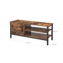 Segenn's Axis Tv Kast - lowboard met 2 plankn - tv meubel - tv's tot 48 inch - industrieel design - vintage - bruin zwart