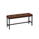 Segenn's Amerika Bankje - voor voeteneinde bed- gecapitonneerde bank - keukenbank - 108 x 32,5 x 48 cm - PU-hoe - stalen frame - bruin-zwart