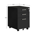 Segenn's Zwart ladeblok bureau - ladeblok op wieltjes - Rol Container - bureau organizer
