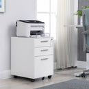 Segenn's Amber Ladeblok - met afsluitbare - Ladeblok bureau - 3 Lades - metaal - Wit - 39 x 48 x 60 cm