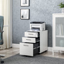 Segenn's Amber Ladeblok - met afsluitbare - Ladeblok bureau - 3 Lades - metaal - Wit - 39 x 48 x 60 cm