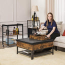 Segenn's Vintage Keukenwagen - Serveerwagen - Keukentrolleys - Rustiek Bruin - Industriële Trolley - 65 x 40 x 86 cm