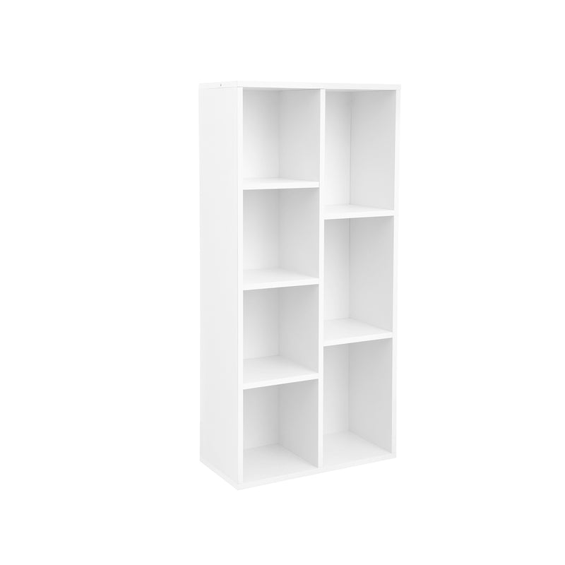 Segenn's boekenkast - met 7 vakken - open staande plank -50 x 24 x 106 cm - wit