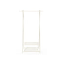 Segenn's Kledingrek - Kledingroede - Kapstok - met Schoenenrek - 87,5 x 155 x 41 cm (B x H x D) - Crème Wit